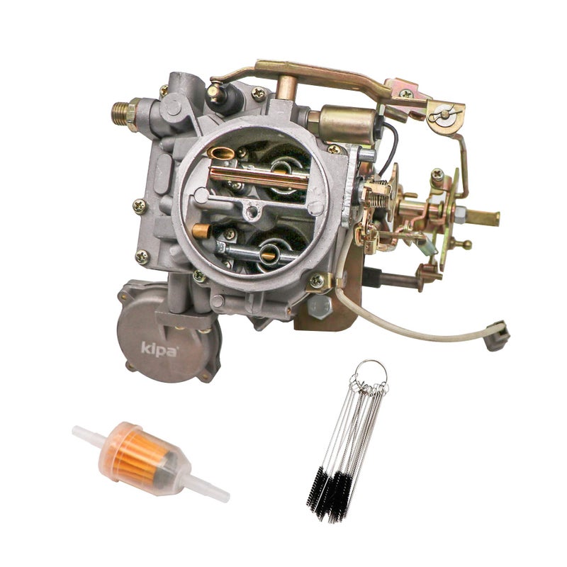 KIPA Carburetor For Land Cruiser 1969-1987 2F 4230CC FJ40 Engines, Replace OE Number 21100-61012, 21100-61050, 201055772420, With Carbon Dirt Jet Cleaner Tool Kit & Fuel Filter - Image 1